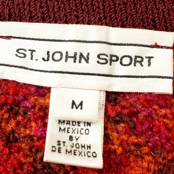 St John Sport Wool Blend Knit Cardigan Sz Medium - Picture 8 of 11